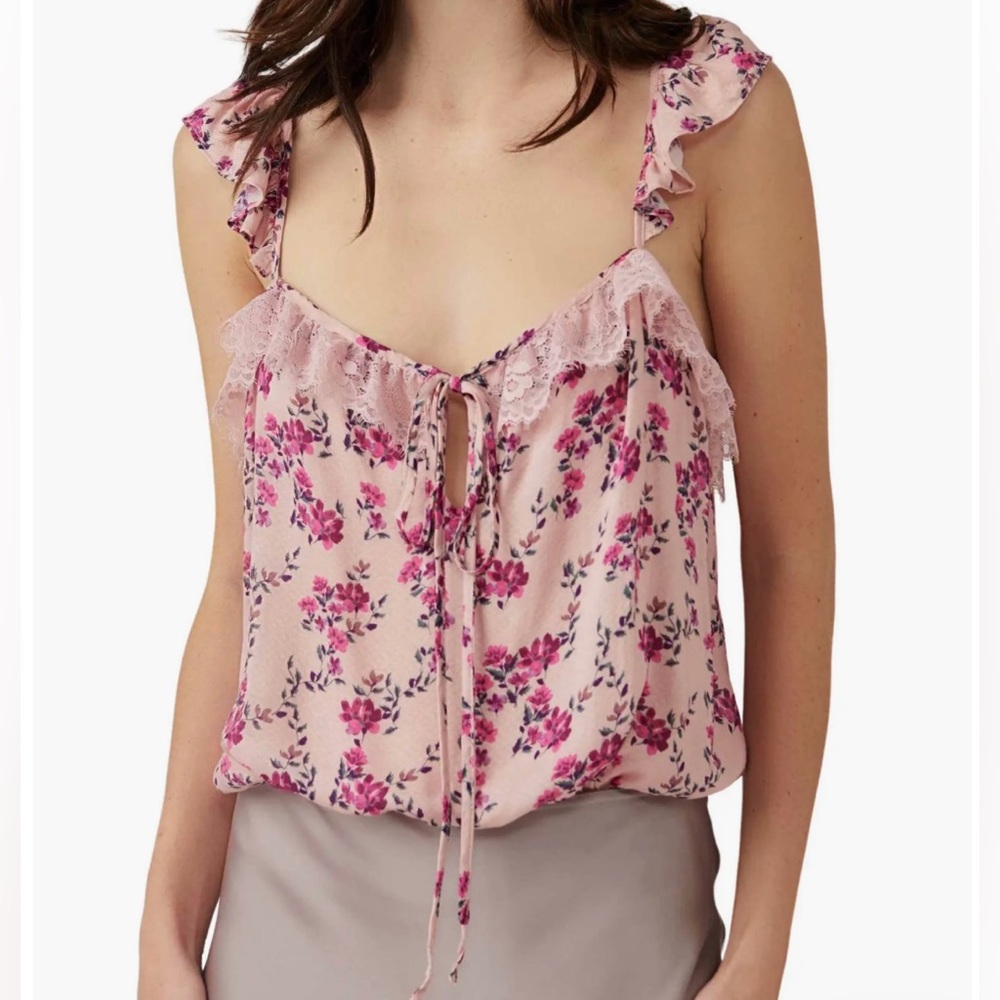 Free People Women's Take It Away Thong Bodysuit, Pink Combo, S